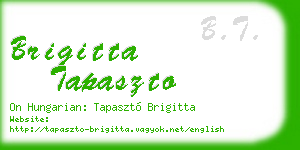 brigitta tapaszto business card