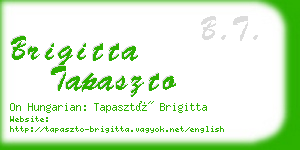 brigitta tapaszto business card